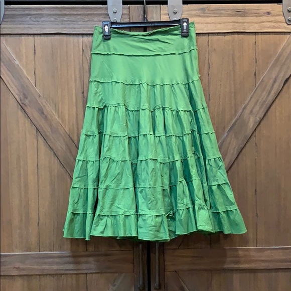 ForeverCute Dresses & Skirts - fun ForeverCute tiered forest green  maxi skirt, S